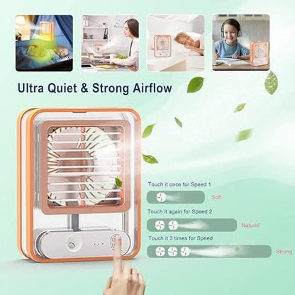 Mini USB Fan With Mist Water Spray